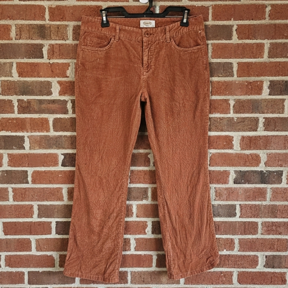 Talbots Petites Stretch Corduroy Pants Women’s 8P Rust Orange